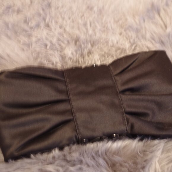 Vintage 80s Satin Beaded Evening Purse - Picture 3 of 5